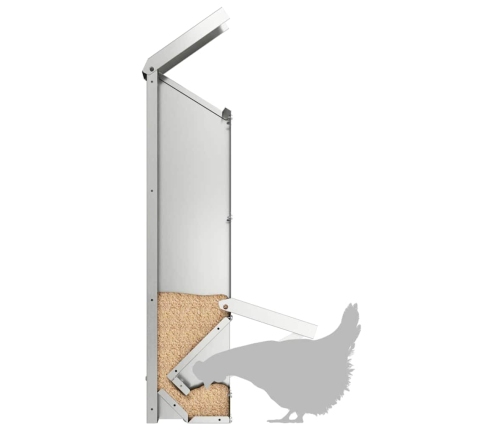 Vistas Barotava Sudraba 13 X 12 X 51 Cm Cinkots Tērauds Vidaxl