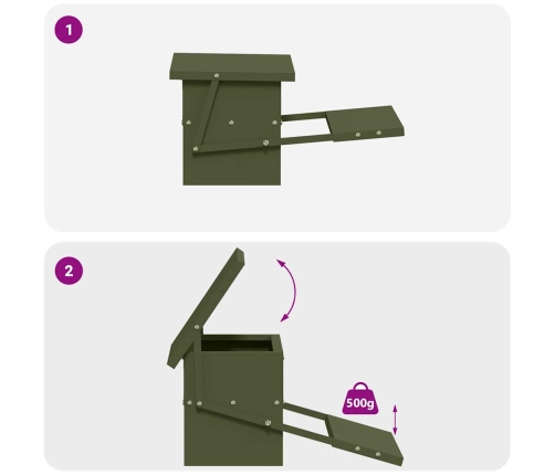 Vistas Svara Barotājs Olīvu Zaļš 48,5 X 39,5 X 19 Cm Vidaxl