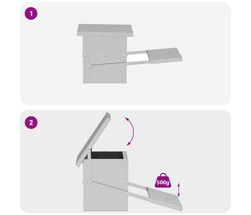 Vistas Svara Barotājs Sudraba 48,5 X 39,5 X 19 Cm Vidaxl
