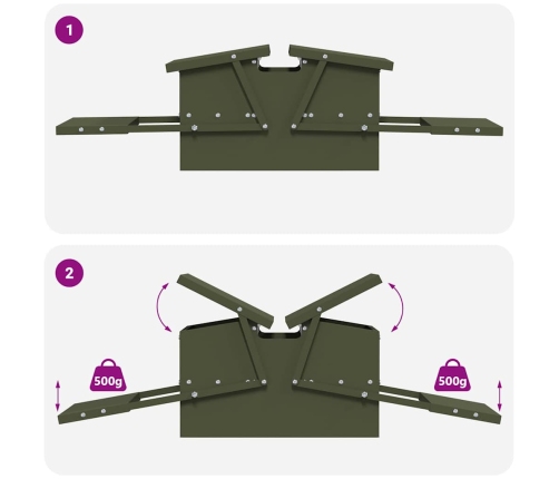 Vistas Svara Barotājs Olīvu Zaļš 75 X 53 X 20,5 Cm Vidaxl