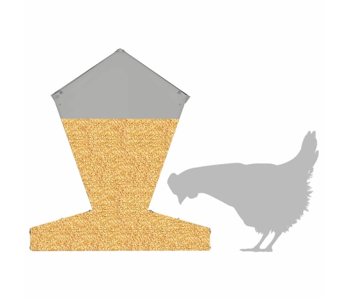 Vistas Barotava Sudraba 40 X 40 X 45 Cm Cinkots Tērauds Vidaxl