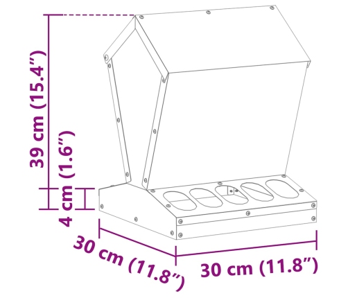 Vistas Barotava Olīvu Zaļš 30 X 30 X 39 Cm Vidaxl