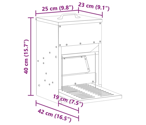Vistas Svara Barotājs Olīvu Zaļš 25 X 42 X 40 Cm Vidaxl