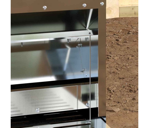 Vistas Svara Barotājs Sudraba 25 X 42 X 40 Cm Cinkots Tērauds Vidaxl