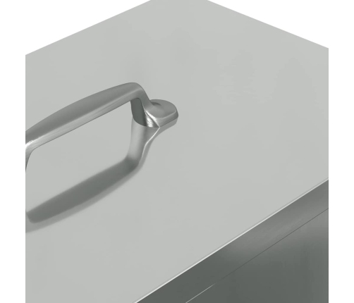 Vistas Barotava Sudraba 20 X 25 X 35 Cm Cinkots Tērauds Vidaxl