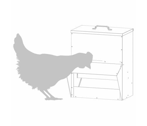 Vistas Barotava Sudraba 20 X 25 X 35 Cm Cinkots Tērauds Vidaxl