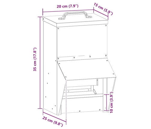 Vistas Barotava Melna 20 X 25 X 35 Cm Auksti Velmēts Tērauds Vidaxl