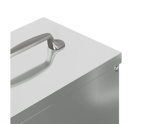 Vistas Barotava Sudraba 20 X 25 X 35 Cm Cinkots Tērauds Vidaxl