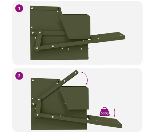 Vistas Svara Barotājs Olīvu Zaļš 50 X 40 X 29 Cm Vidaxl