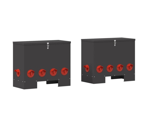 Vistas Barotava 2 Pcs Melna 60.5 X 29 X 51 Cm Vidaxl