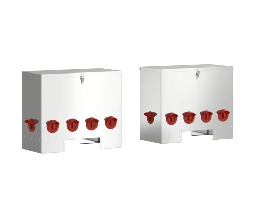 Vistas Barotava 2 Pcs Sudraba 60.5 X 29 X 51 Cm Cinkots Tērauds Vidaxl