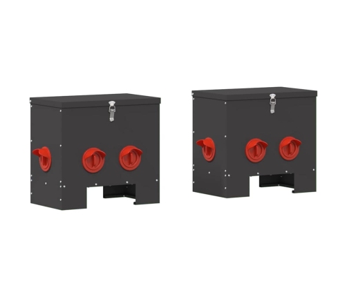 Vistas Barotava 2 Pcs Melna 60.5 X 29 X 51 Cm Vidaxl