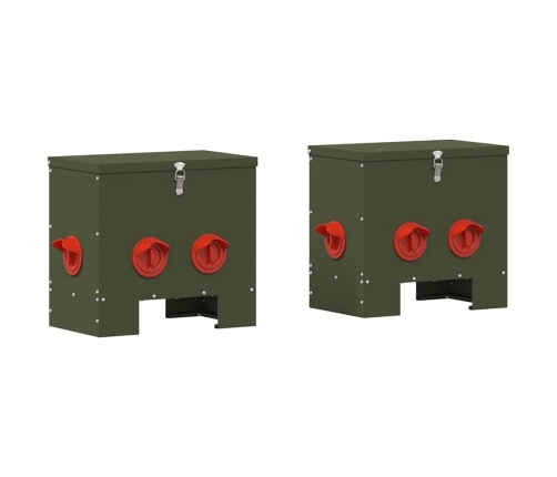 Vistas Barotava 2 Pcs Olīvu Zaļš 60.5 X 29 X 51 Cm Vidaxl