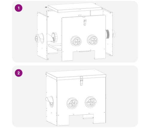 Vistas Barotava 2 Pcs Sudraba 60.5 X 29 X 51 Cm Cinkots Tērauds Vidaxl