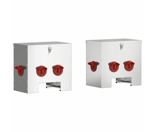 Vistas Barotava 2 Pcs Sudraba 60.5 X 29 X 51 Cm Cinkots Tērauds Vidaxl