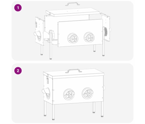 Vistas Barotava 2 Pcs Melna 41,5 X 20,5 X 33 Cm Vidaxl