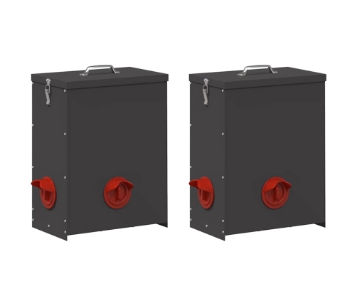 Vistas Barotava 2 Pcs Melna 32,5 X 20,5 X 43 Cm Vidaxl