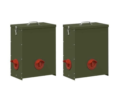 Vistas Barotava 2 Pcs Olīvu Zaļš 32,5 X 20,5 X 43 Cm Vidaxl