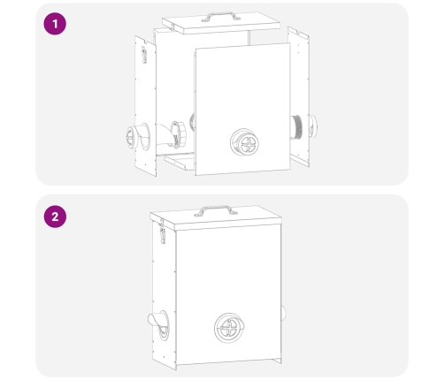 Vistas Barotava 2 Pcs Sudraba 32,5 X 20,5 X 43 Cm Vidaxl