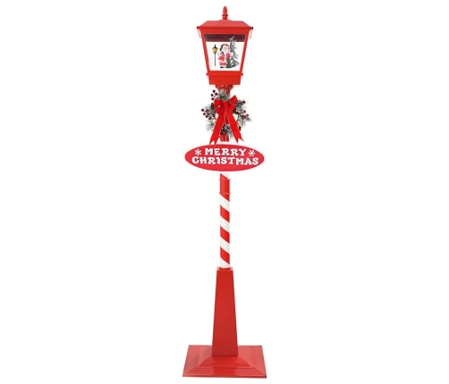 Ziemassvētku Ielu Lampa Ar Lukturi Sarkana 40.5X40.5X180Cm Vidaxl