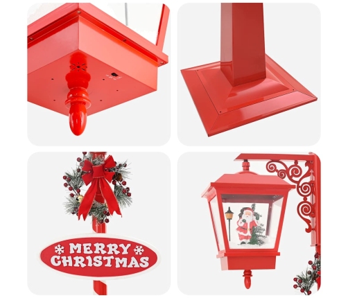 Ziemassvētku Ielu Lampa Ar 2 Lukturiem Su 18 Led Sarkana Vidaxl