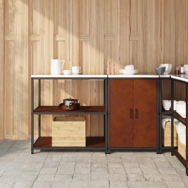 Virtuves Glabāšanas Komplekts 2 Pcs Rūsa 150 X 50 X 92 Cm Vidaxl