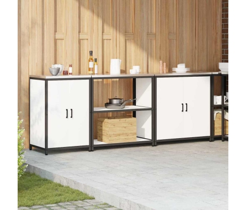 Virtuves Uzglabāšanas Komplekts 3 Pcs Balta 210 X 50 X 92 Cm Vidaxl