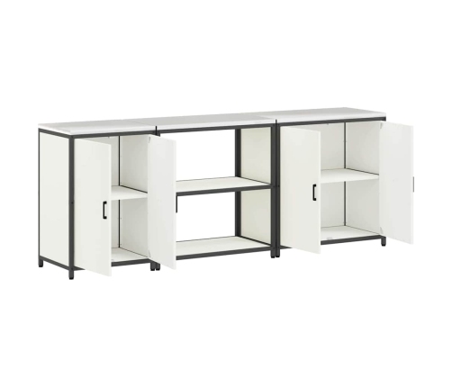 Virtuves Uzglabāšanas Komplekts 3 Pcs Balta 210 X 50 X 92 Cm Vidaxl