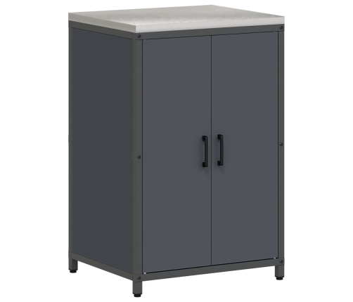 Virtuves Uzglabāšanas Komplekts Ar Plauktu Cits Ar Uzglabāšanu Ar Durvīm 3 Pcs Antracīta Vidaxl