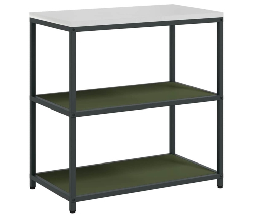 Virtuves Uzglabāšanas Komplekts Ar Plauktu Cits Ar Uzglabāšanu Ar Durvīm 3 Pcs Olīvu Zaļš Vidaxl