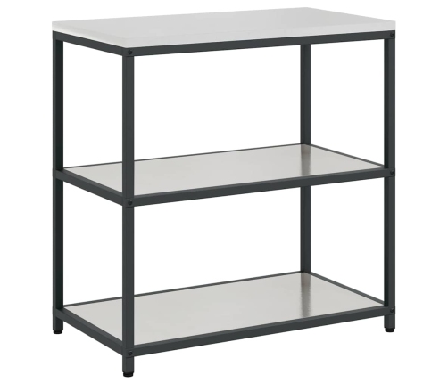 Virtuves Uzglabāšanas Komplekts 3 Pcs Sudrabs 210 X 50 X 92 Cm Vidaxl