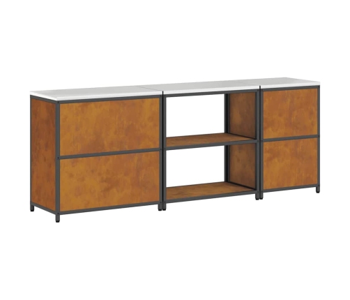 Virtuves Uzglabāšanas Komplekts 3 Pcs Rūsa 210 X 50 X 92 Cm Vidaxl