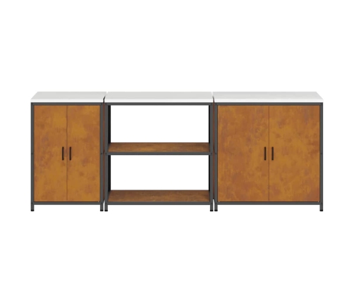 Virtuves Uzglabāšanas Komplekts 3 Pcs Rūsa 210 X 50 X 92 Cm Vidaxl