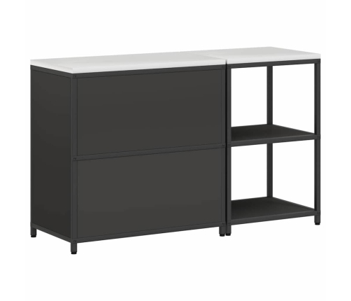 Virtuves Glabāšanas Komplekts 2 Pcs Melna 150 X 50 X 92 Cm Vidaxl