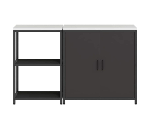 Virtuves Glabāšanas Komplekts 2 Pcs Melna 150 X 50 X 92 Cm Vidaxl