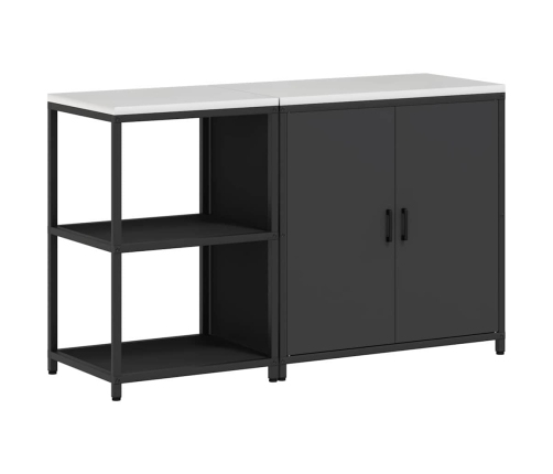 Virtuves Glabāšanas Komplekts 2 Pcs Melna 150 X 50 X 92 Cm Vidaxl