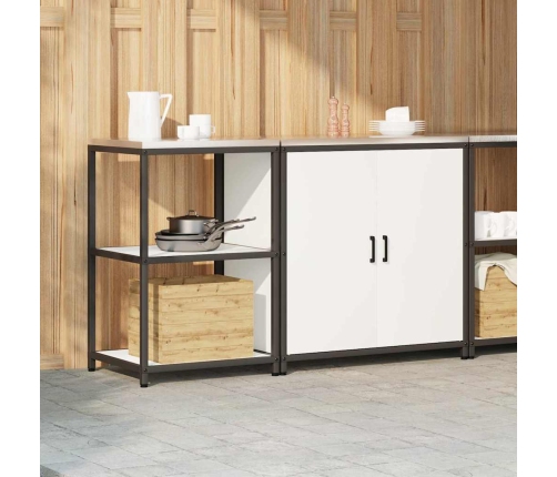 Virtuves Glabāšanas Komplekts 2 Pcs Balta 150 X 50 X 92 Cm Vidaxl