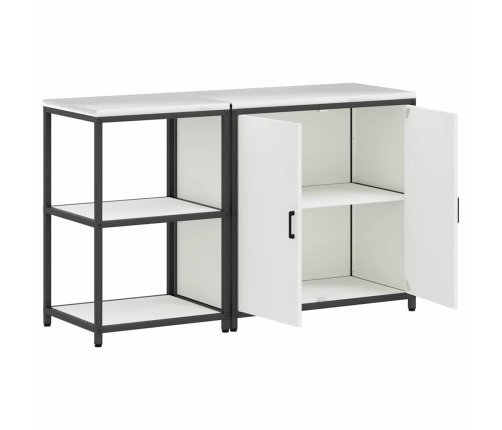 Virtuves Glabāšanas Komplekts 2 Pcs Balta 150 X 50 X 92 Cm Vidaxl