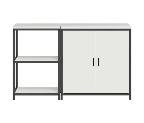 Virtuves Glabāšanas Komplekts 2 Pcs Balta 150 X 50 X 92 Cm Vidaxl