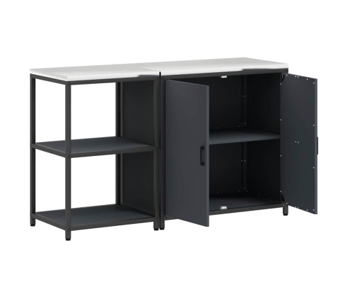 Virtuves Glabāšanas Komplekts 2 Pcs Antracīta 150 X 50 X 92 Cm Vidaxl