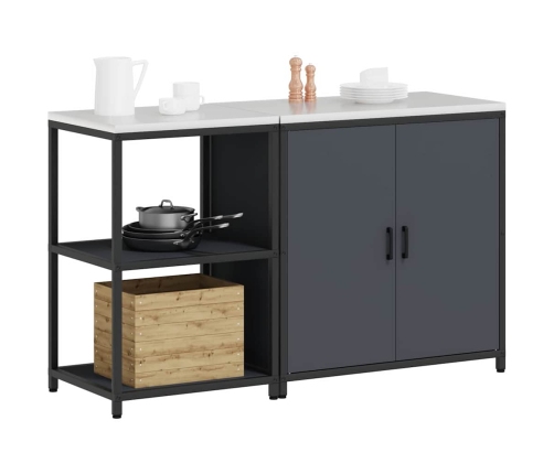 Virtuves Glabāšanas Komplekts 2 Pcs Antracīta 150 X 50 X 92 Cm Vidaxl