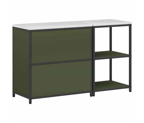 Virtuves Glabāšanas Komplekts 2 Pcs Olīvu Zaļš 150 X 50 X 92 Cm Vidaxl