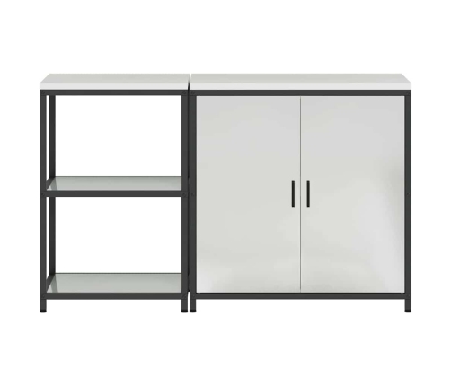 Virtuves Glabāšanas Komplekts 2 Pcs Sudrabs 150 X 50 X 92 Cm Vidaxl