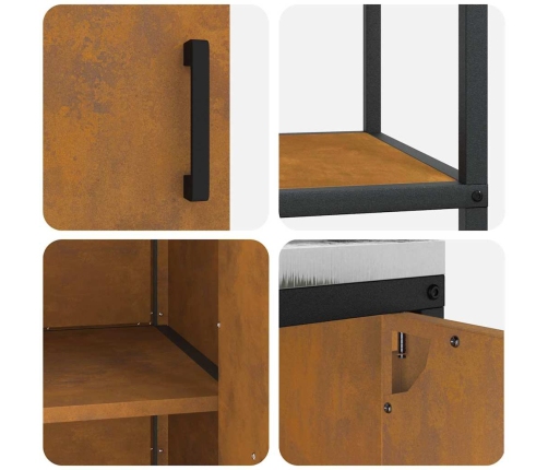 Virtuves Glabāšanas Komplekts 2 Pcs Rūsa 150 X 50 X 92 Cm Vidaxl