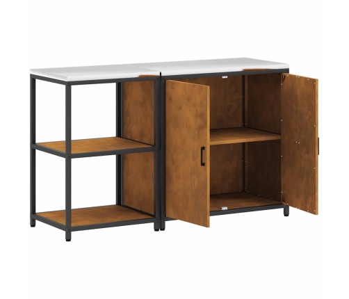 Virtuves Glabāšanas Komplekts 2 Pcs Rūsa 150 X 50 X 92 Cm Vidaxl