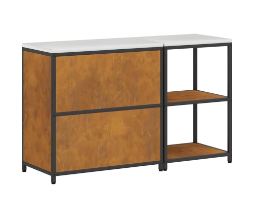 Virtuves Glabāšanas Komplekts 2 Pcs Rūsa 150 X 50 X 92 Cm Vidaxl