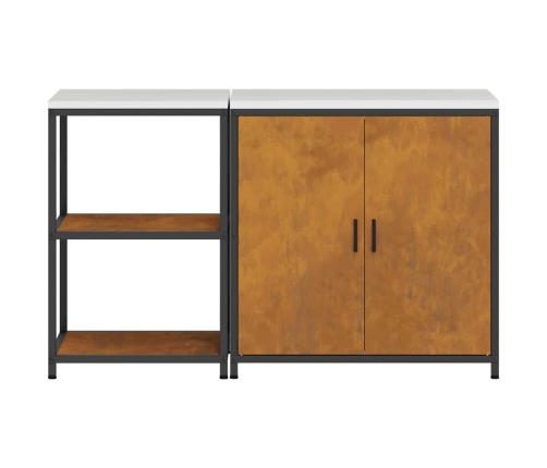 Virtuves Glabāšanas Komplekts 2 Pcs Rūsa 150 X 50 X 92 Cm Vidaxl