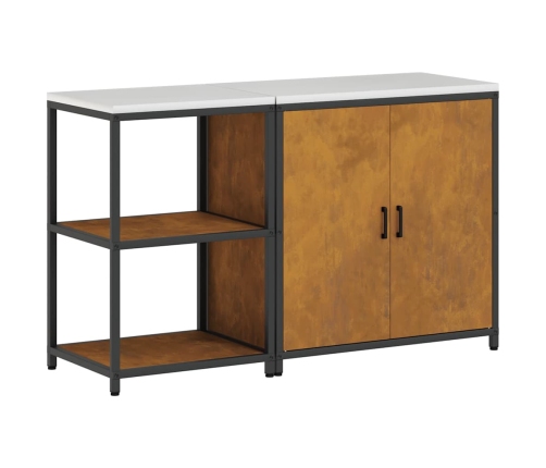 Virtuves Glabāšanas Komplekts 2 Pcs Rūsa 150 X 50 X 92 Cm Vidaxl