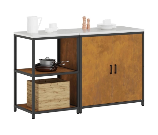 Virtuves Glabāšanas Komplekts 2 Pcs Rūsa 150 X 50 X 92 Cm Vidaxl