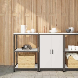 Virtuves Glabāšanas Komplekts 2 Pcs Balta 120 X 50 X 92 Cm Vidaxl